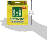 'TravelJohn' urinoirs jetables pour homme, femme et enfant